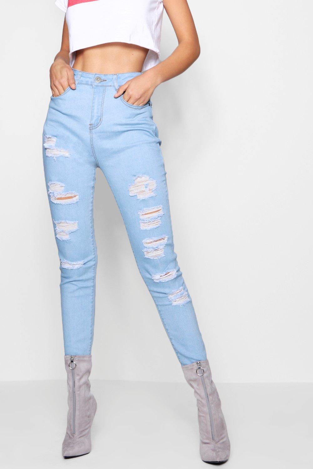 heavy ripped skinny jeans