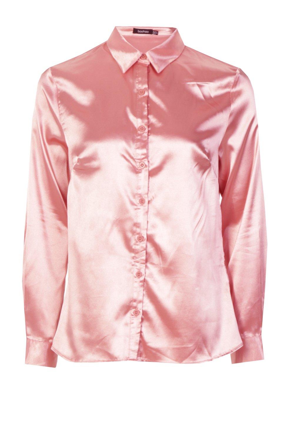 boohoo satin blouse