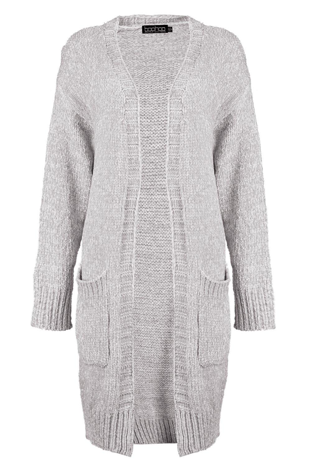 longline chenille cardigan