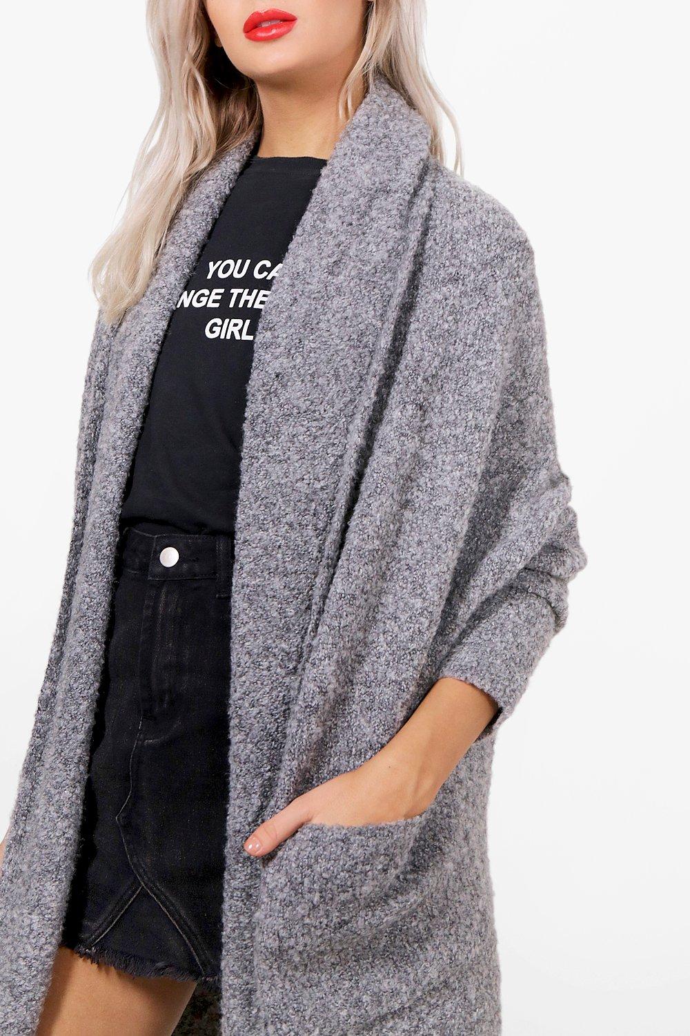oversized shawl collar cardigan