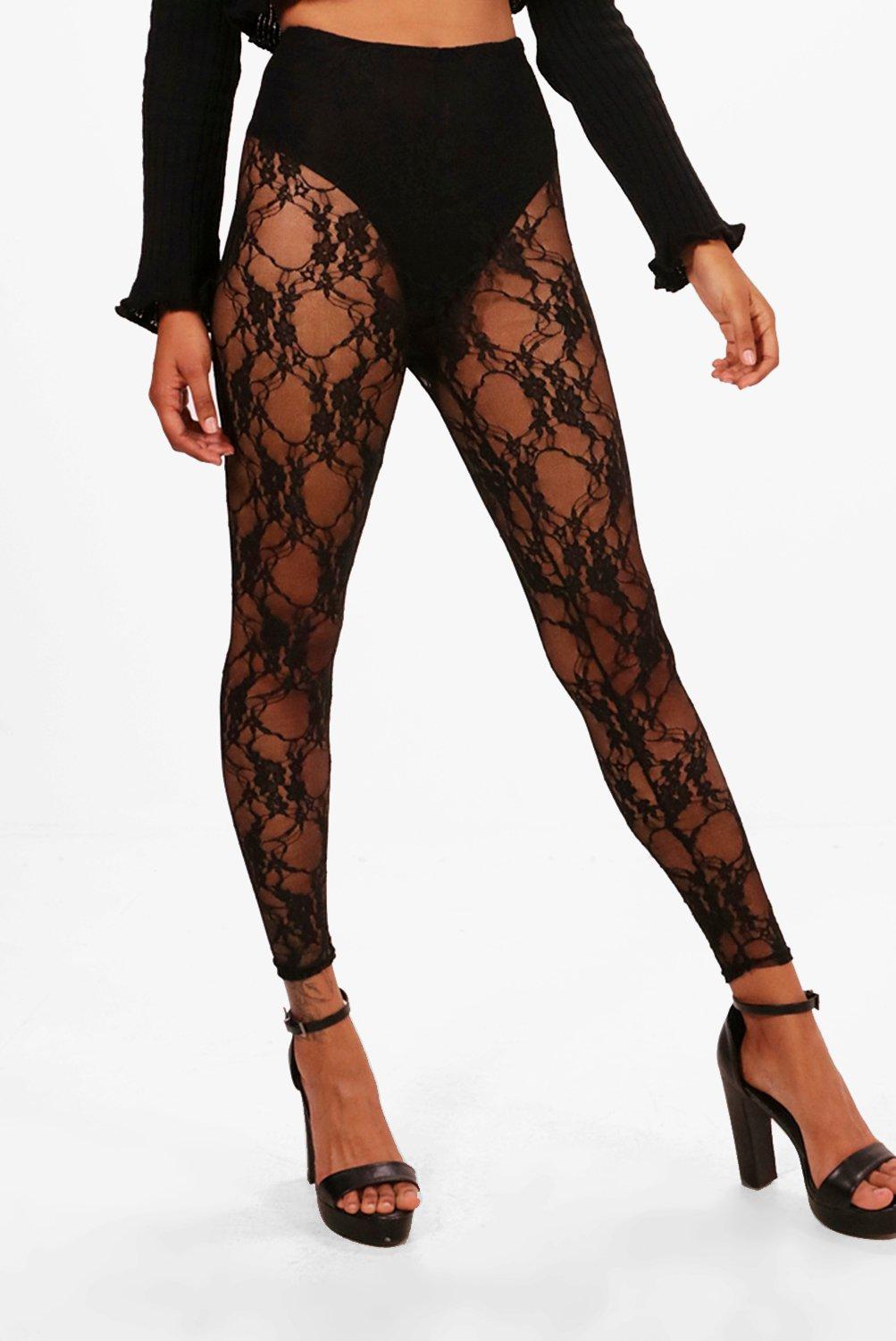 Short leggings with clearance lace at the bottom