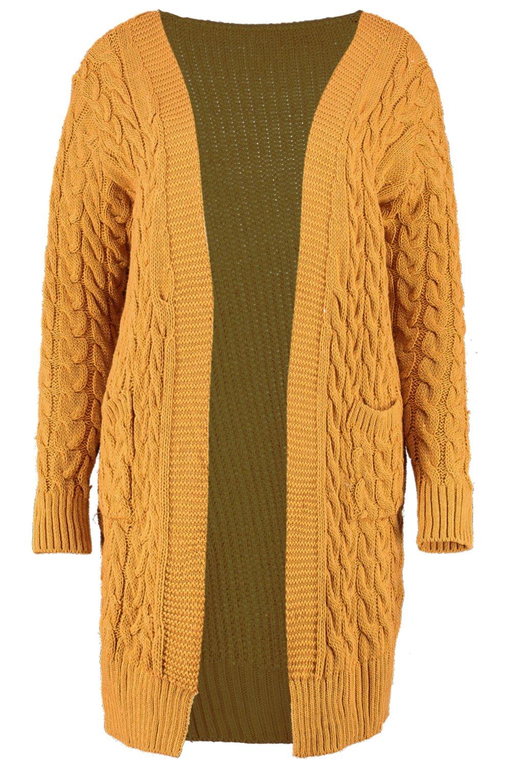 Boohoo mustard cardigan shop