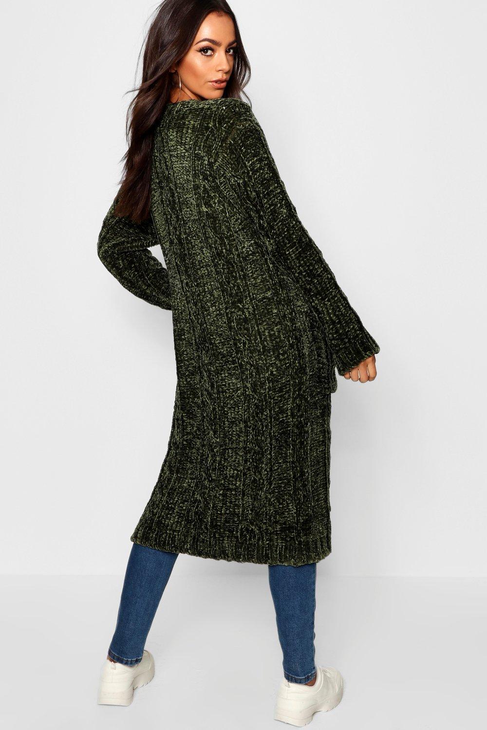 Maxi Cable Chenille Cardigan