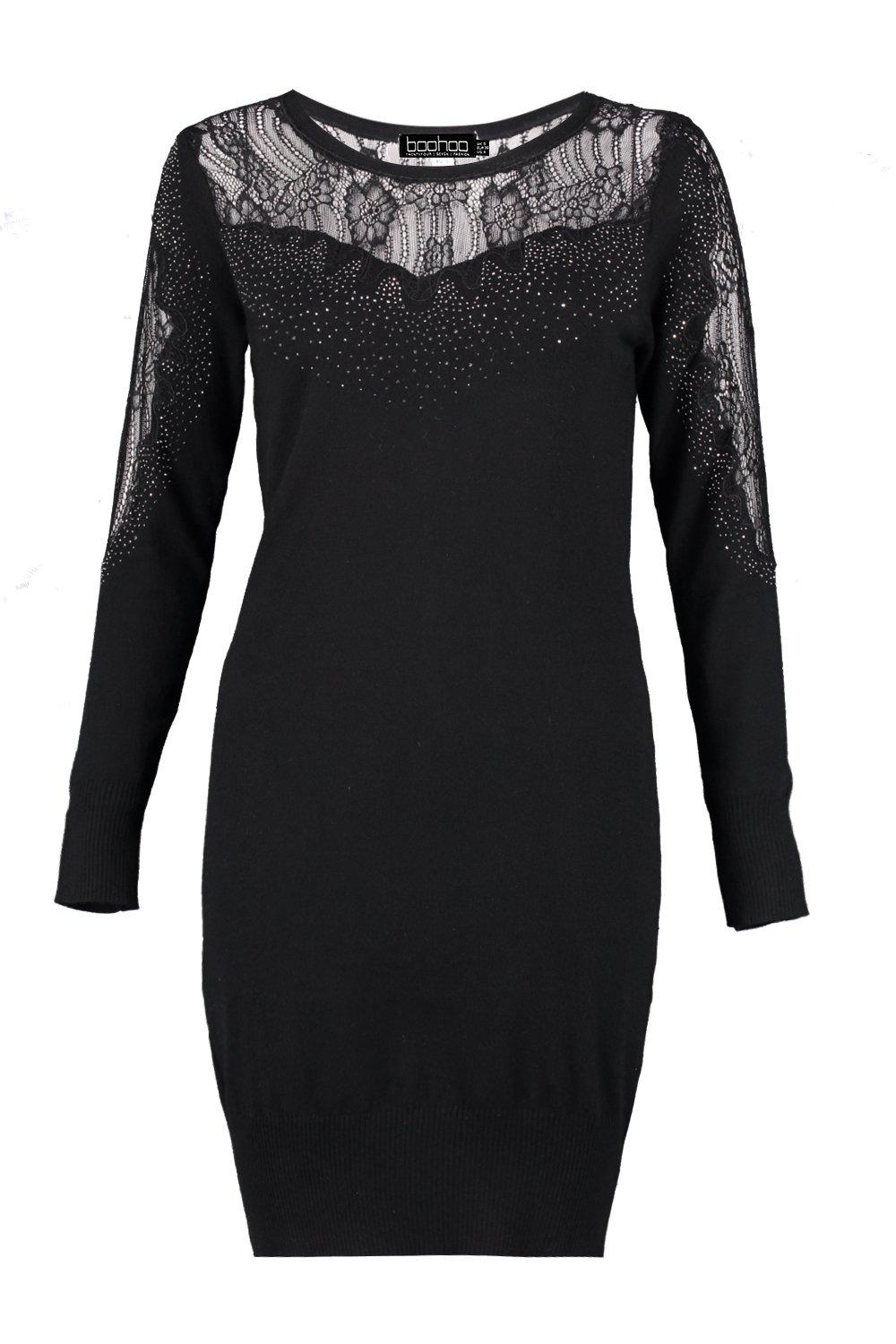 diamante jumper dress