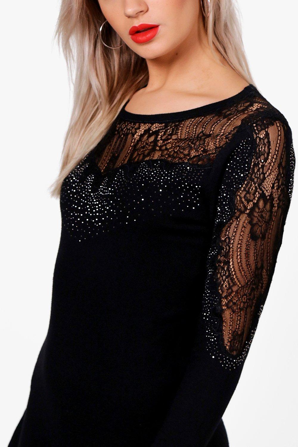 diamante jumper dress