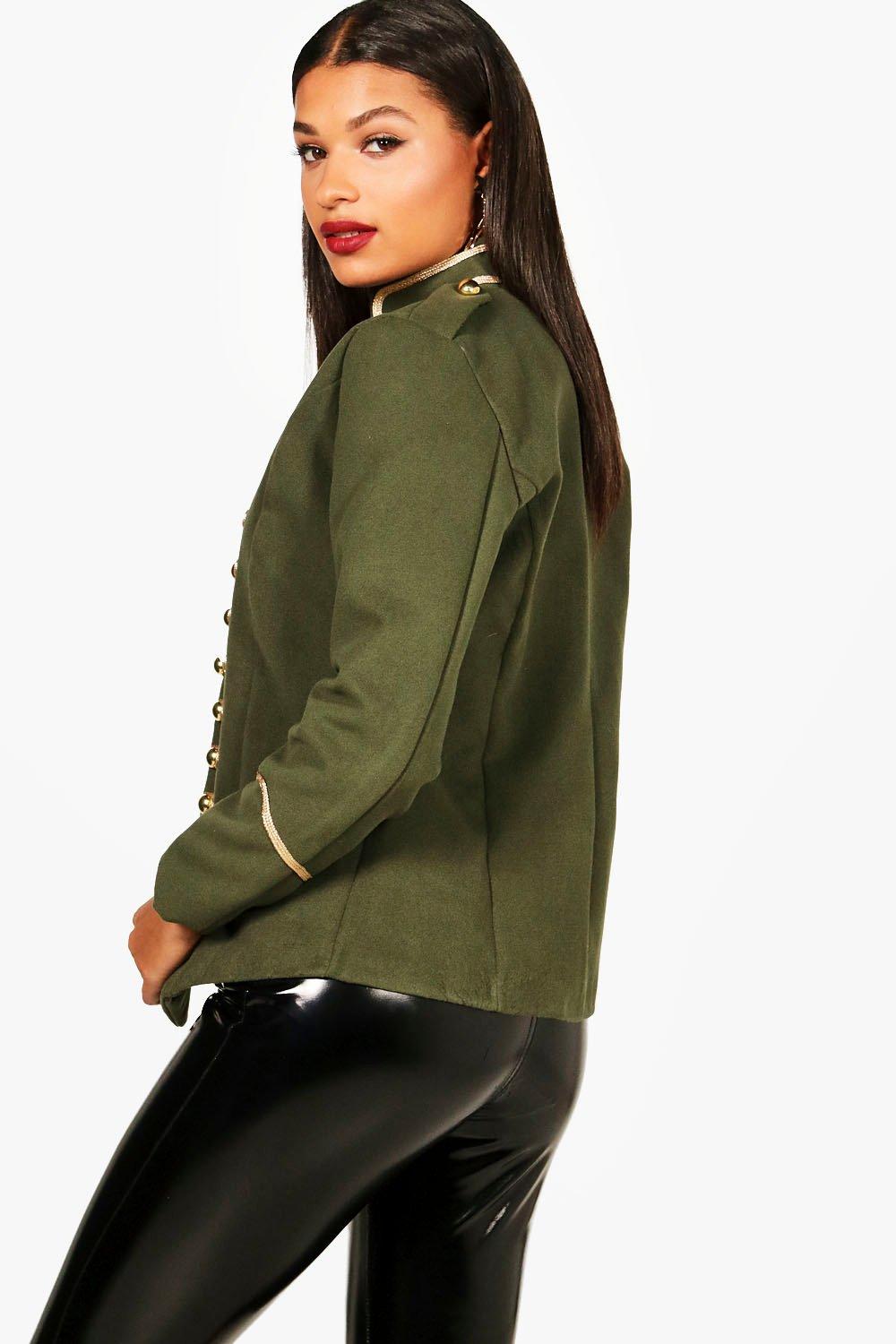 Khaki on sale jacket boohoo