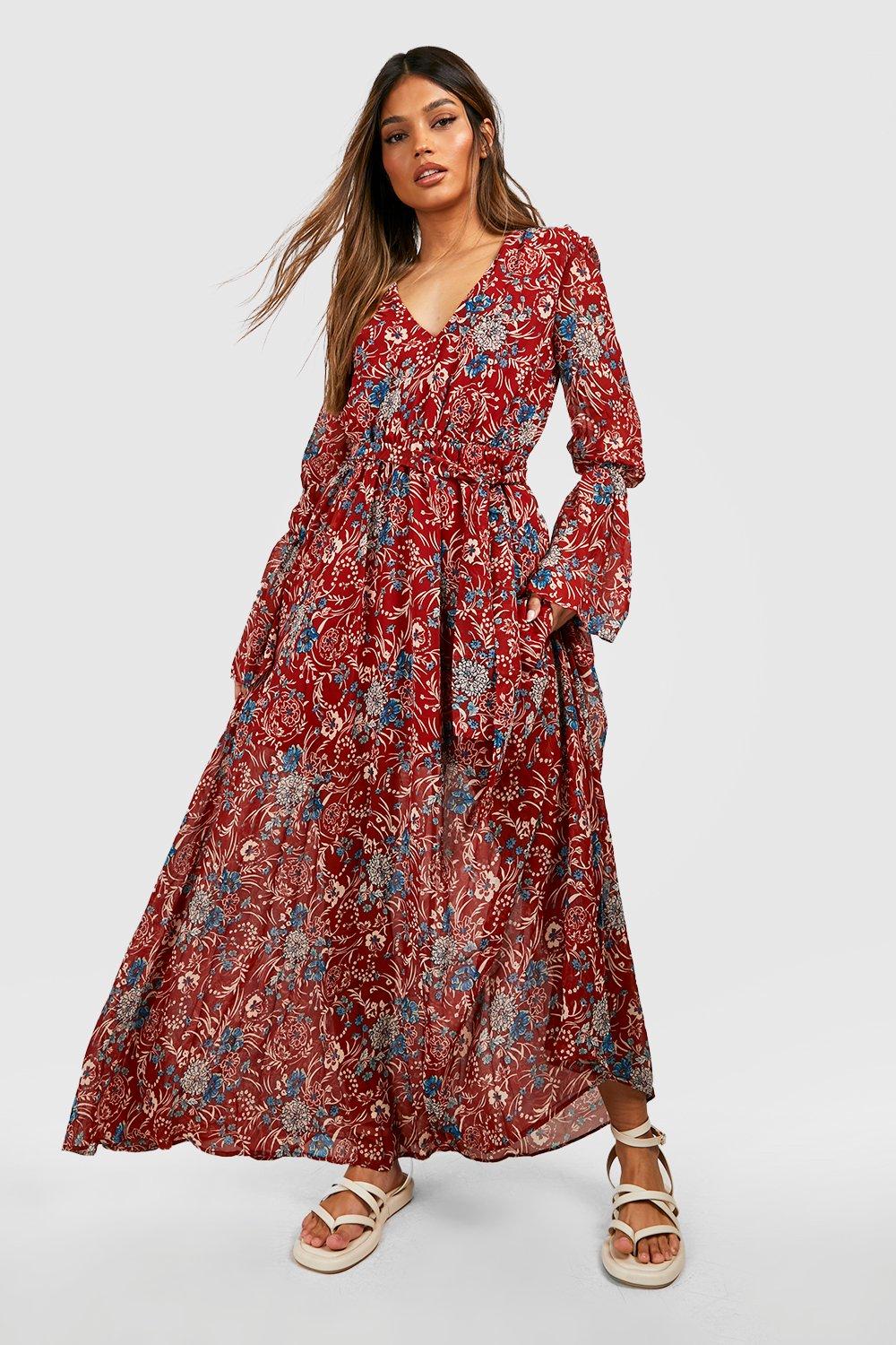 bohemian wrap dress