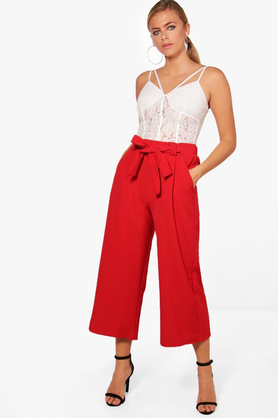Belted Tailored Culotte image number 1