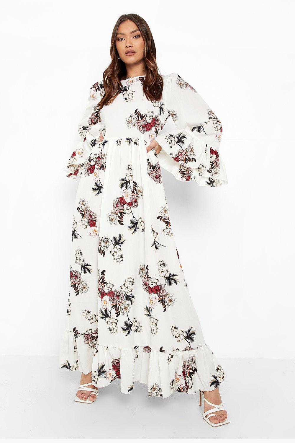 Boohoo maxi dress cheap long sleeve