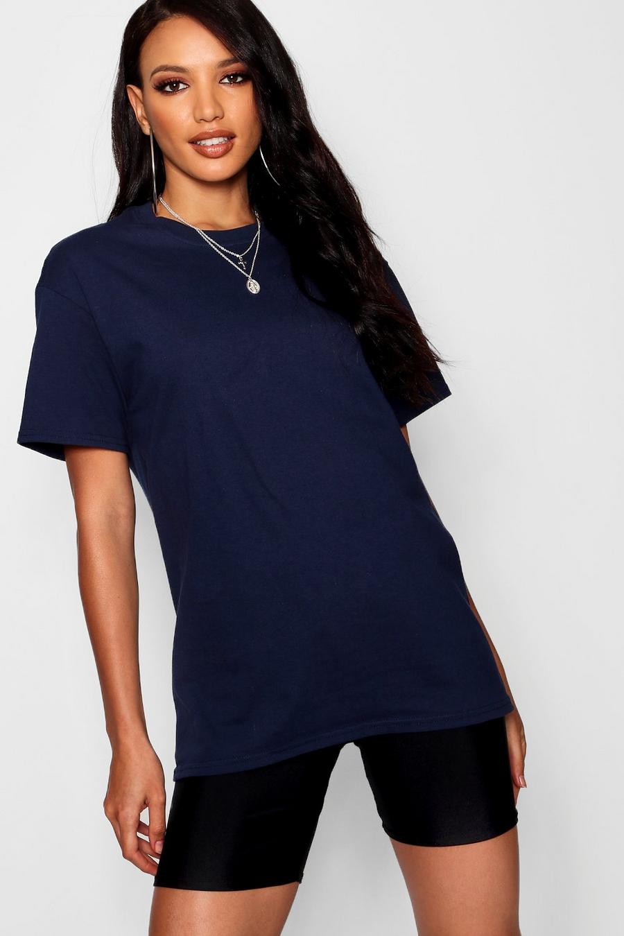 Basic Oversize Boyfriend T-Shirt, Navy image number 1
