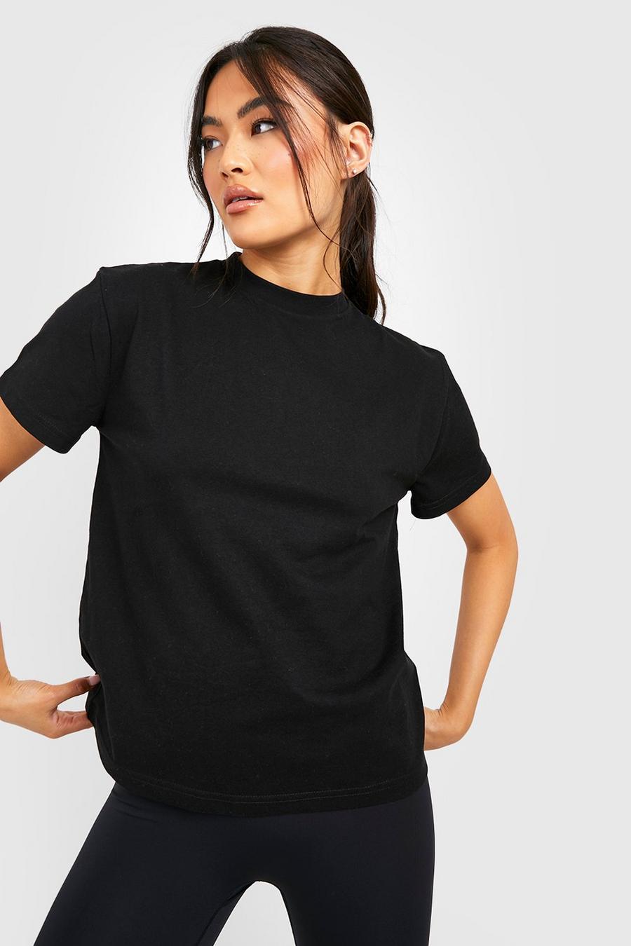 Zwart noir Basic Oversized Boyfriend T-Shirt image number 1