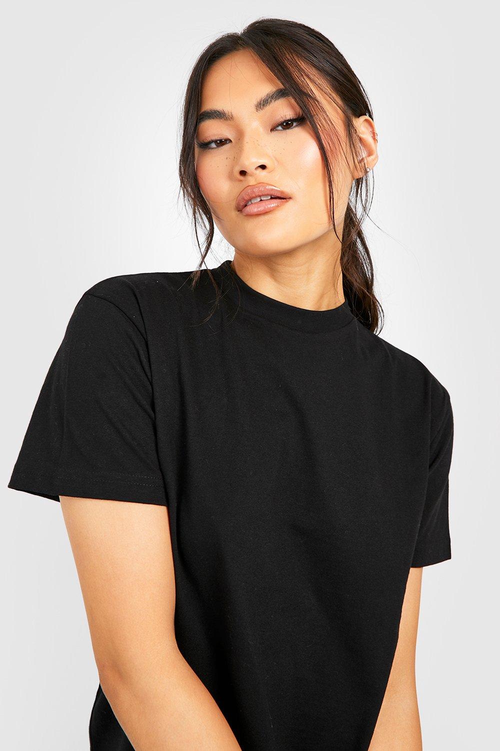 boohoo Basic Oversized Boyfriend T-Shirt - Black - Size S