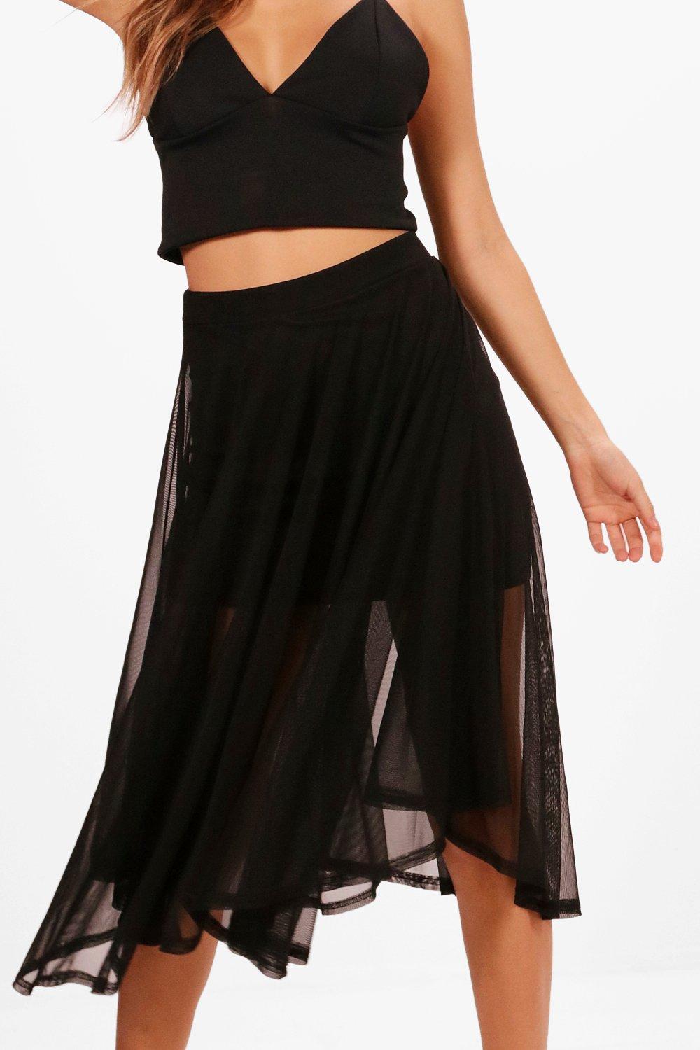 Mesh hanky shop hem skirt