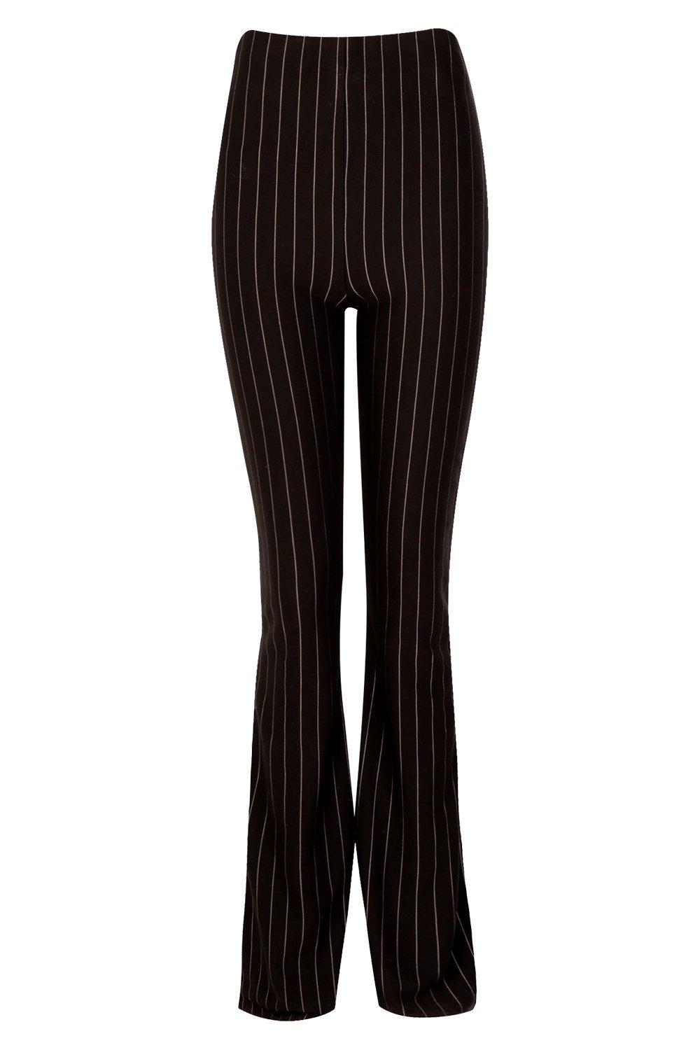 high waisted pinstripe pants