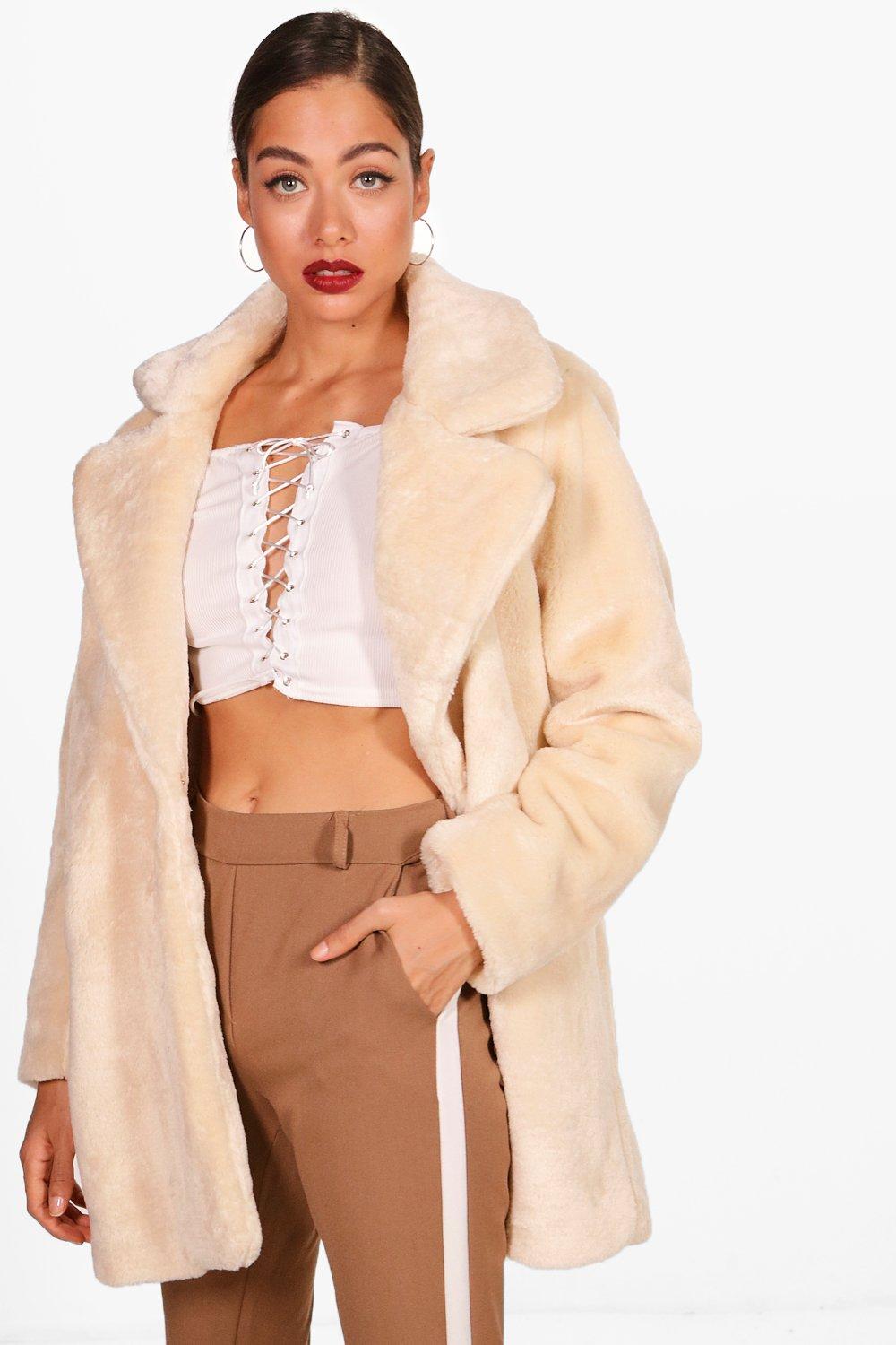 fur jacket boohoo