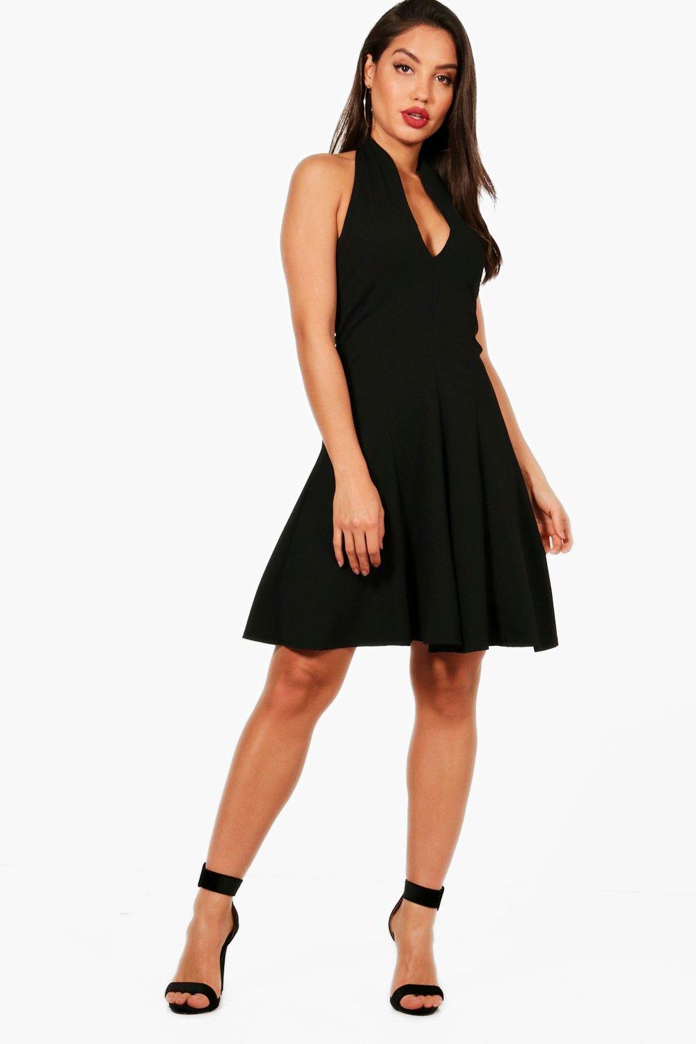 halter neck dress boohoo