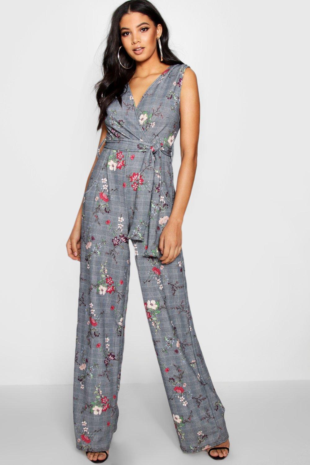 boohoo wrap front jumpsuit