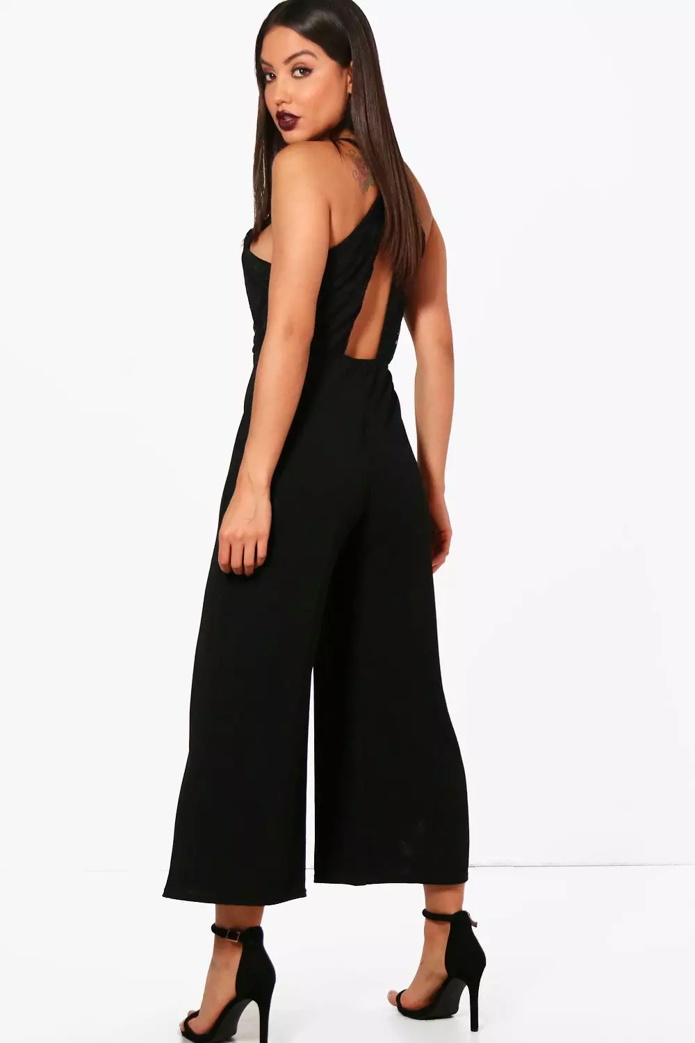 High neck store culotte jumpsuit