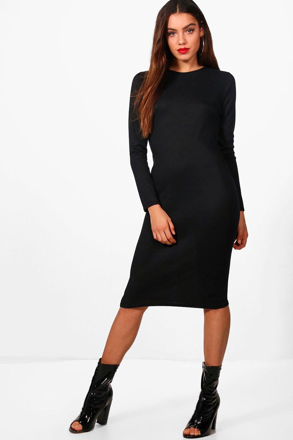 boohoo long sleeve dress