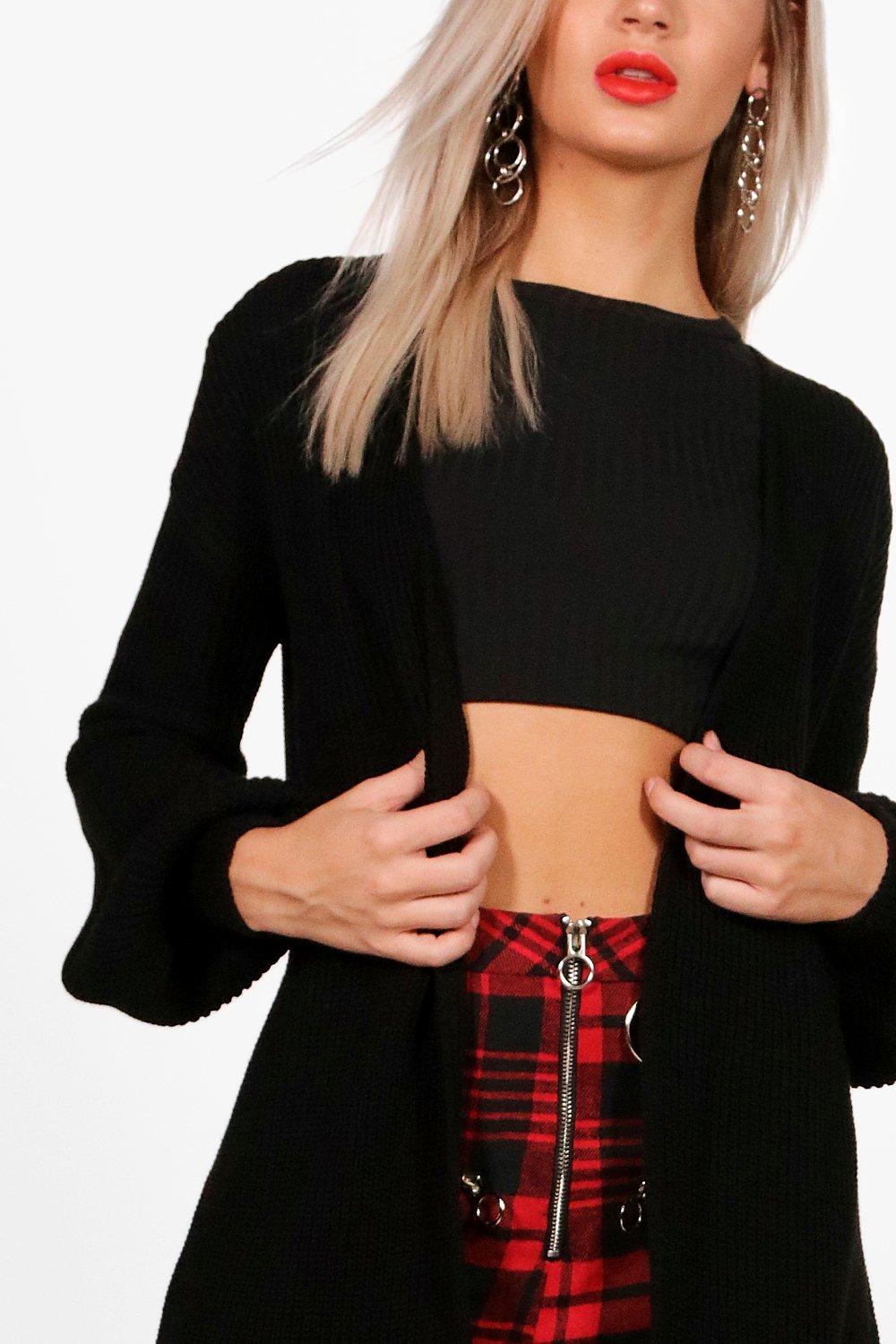 Black balloon clearance sleeve cardigan