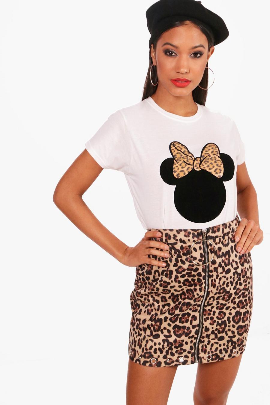 Disney Minnie Leopard Ears T-Shirt image number 1