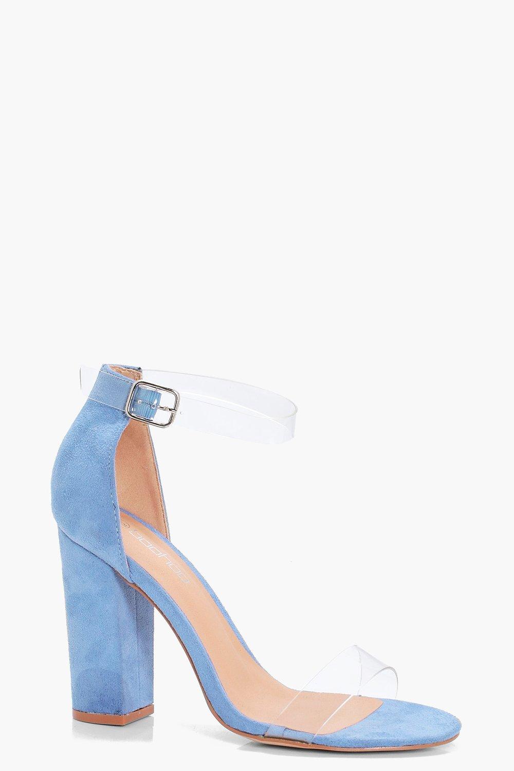 wide fit transparent heels