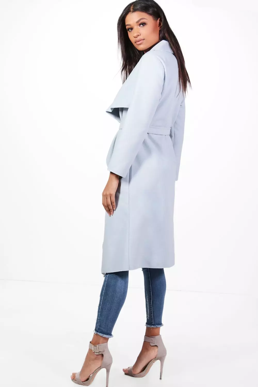 Light grey clearance waterfall coat