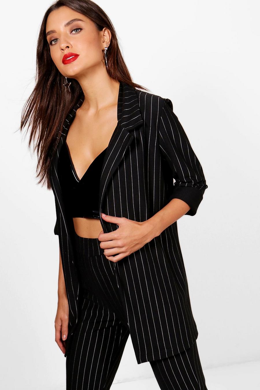 Chaise Pinstripe Oversized Blazer image number 1