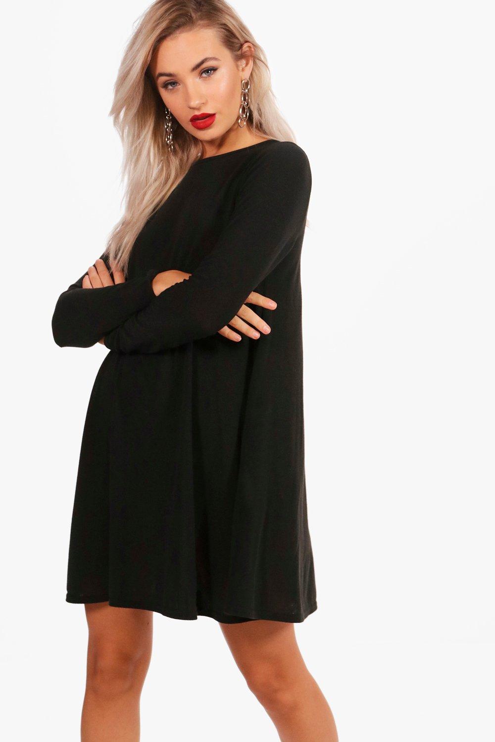 boohoo knitted swing dress