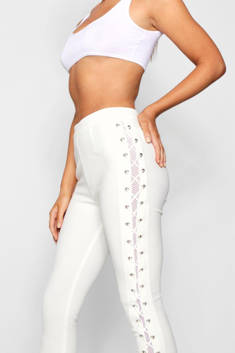 Lace up hotsell side pants