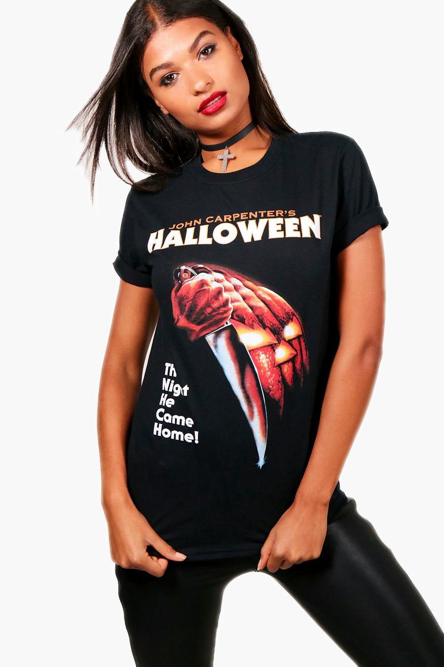 Lizenziertes, übergroßes Halloween-T-Shirt, Schwarz image number 1