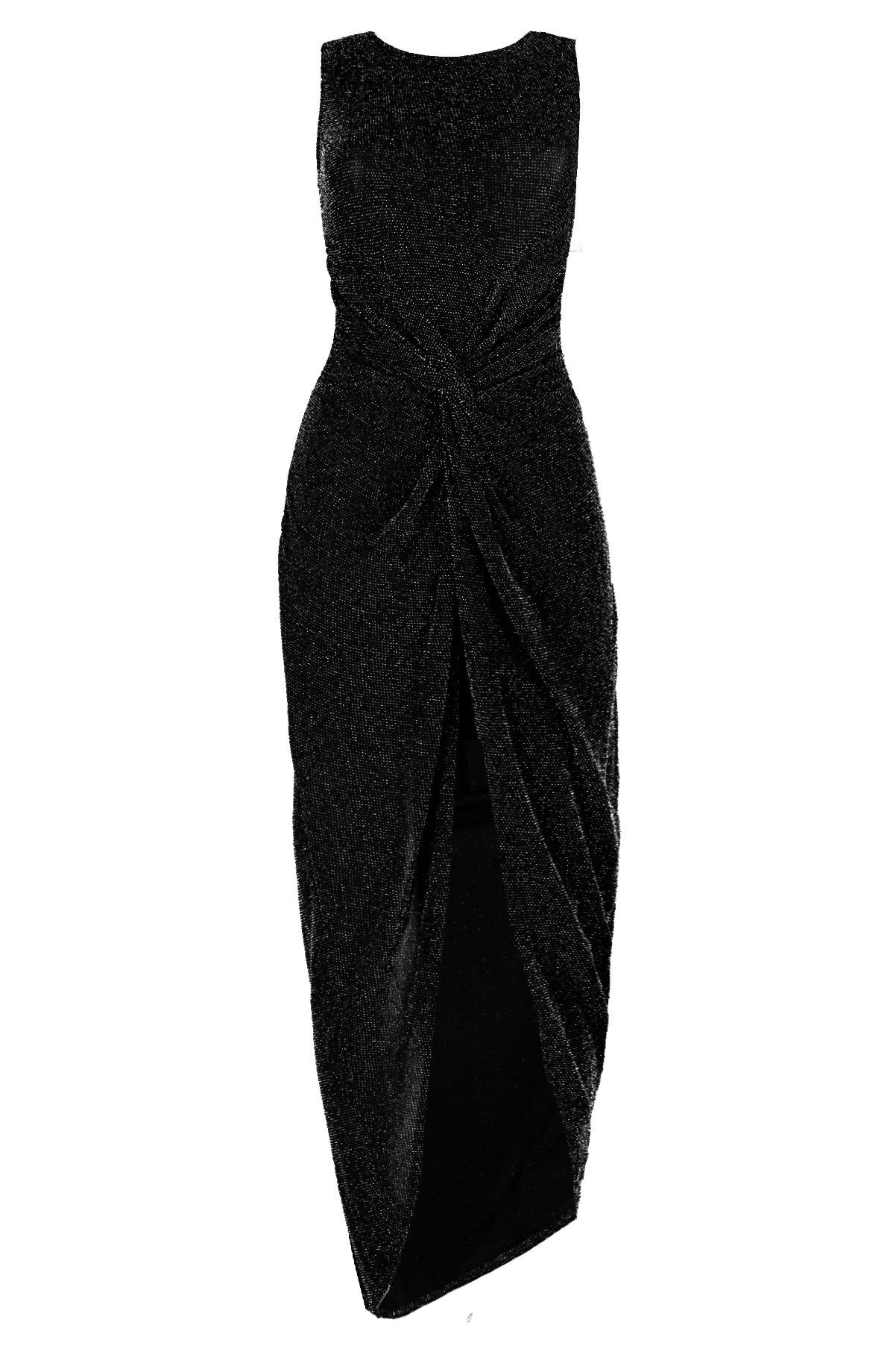 maxi dress with knot front detail