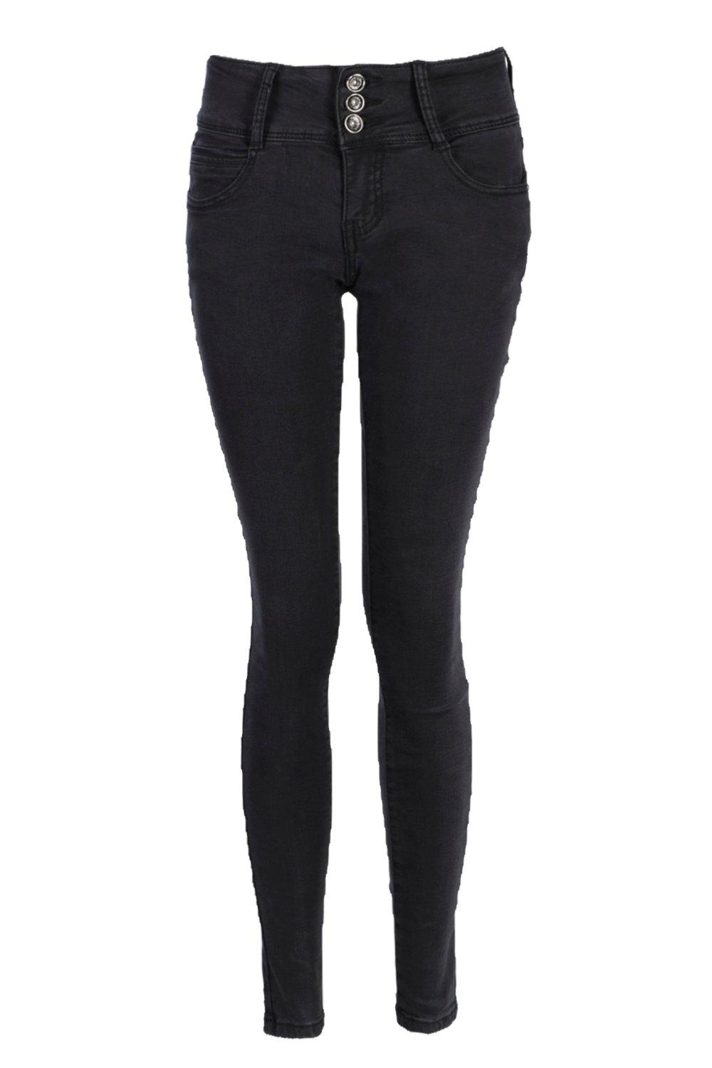 Black high waisted jeans 3 sale buttons