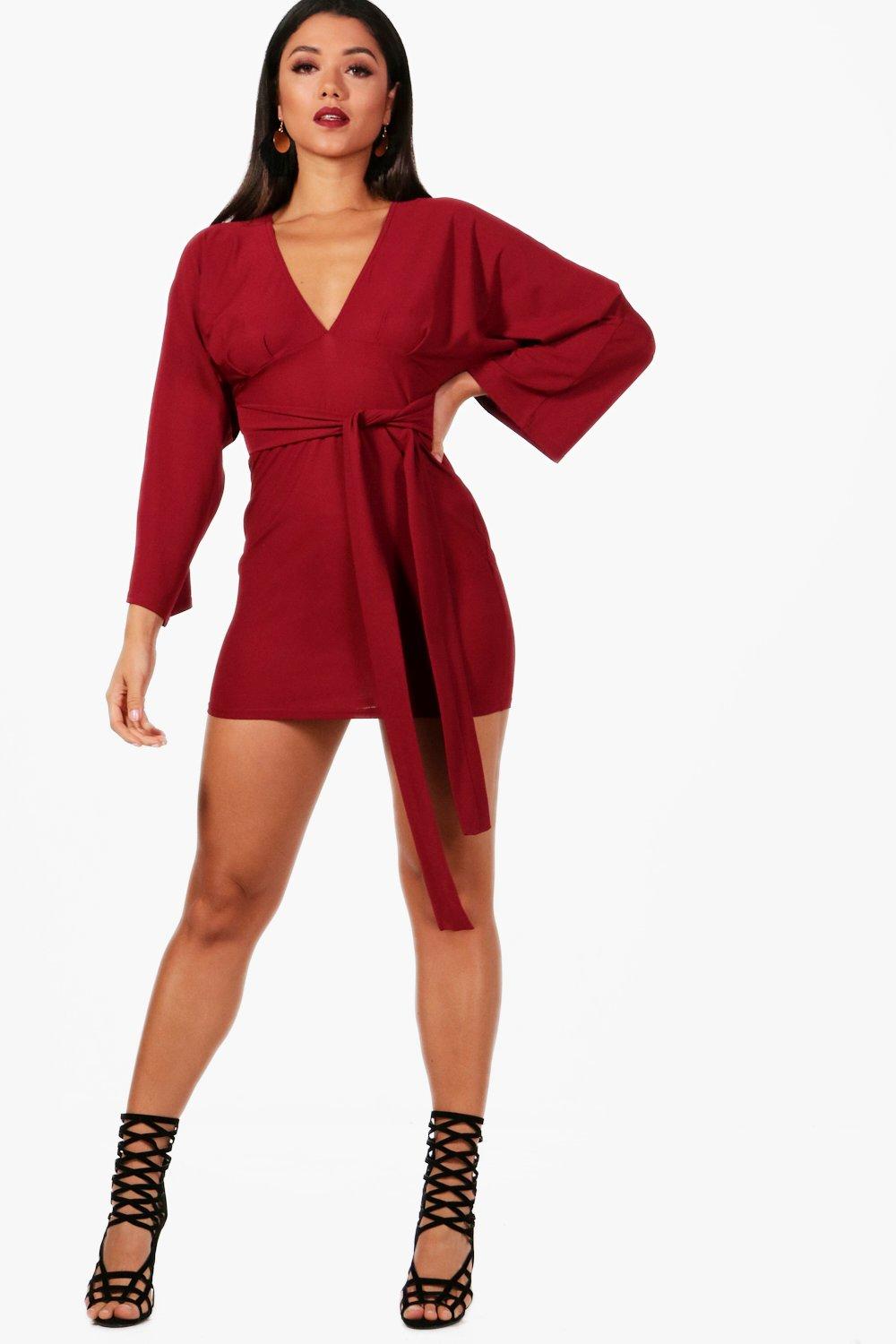 kimono with bodycon dress