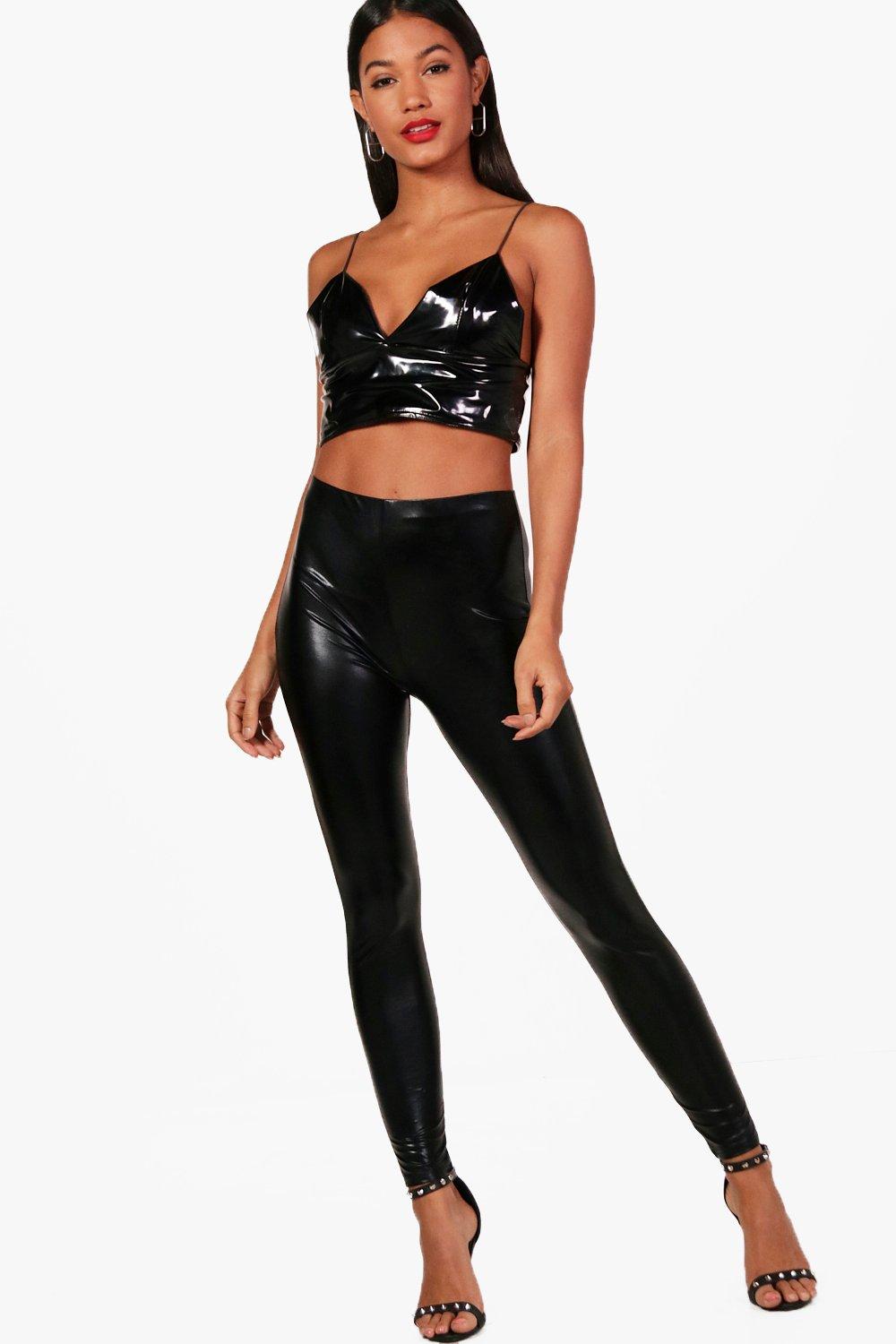 metallic leggings