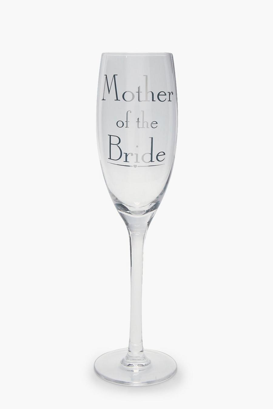 White Mother Of The Bride Champagne Flute image number 1