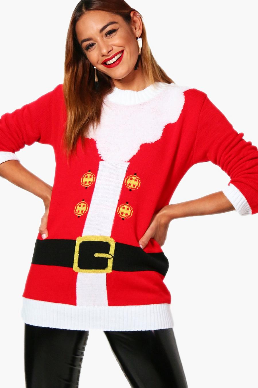 Mrs Claus Christmas Jumper, Red image number 1