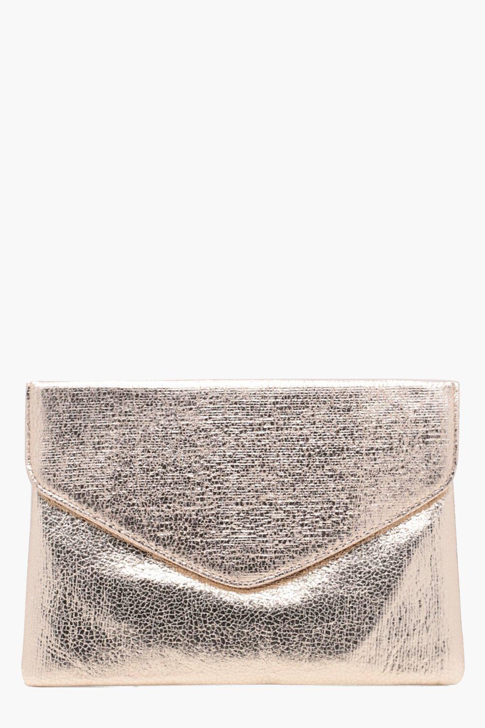 gold clutch bag boohoo