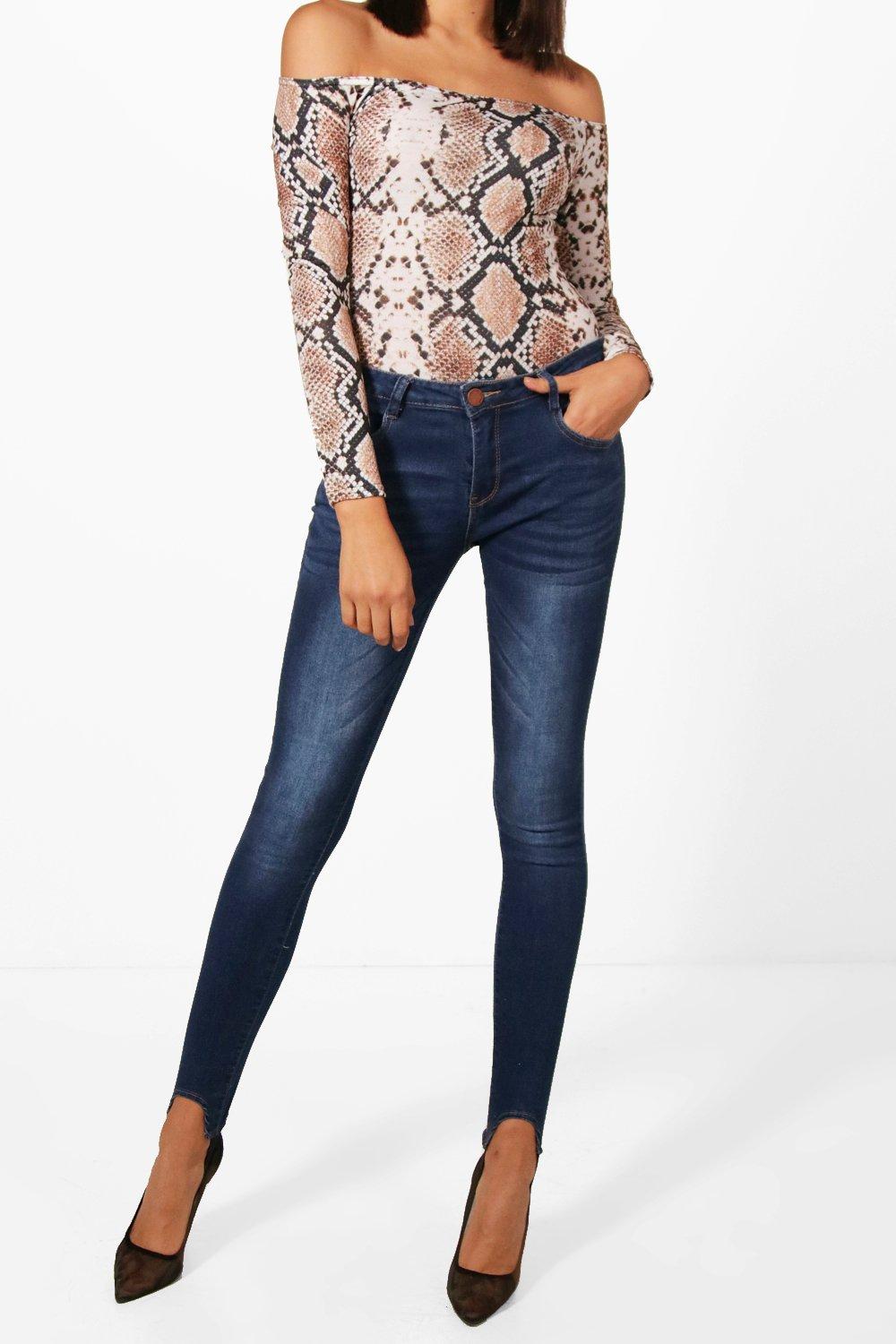 denim stirrup pants