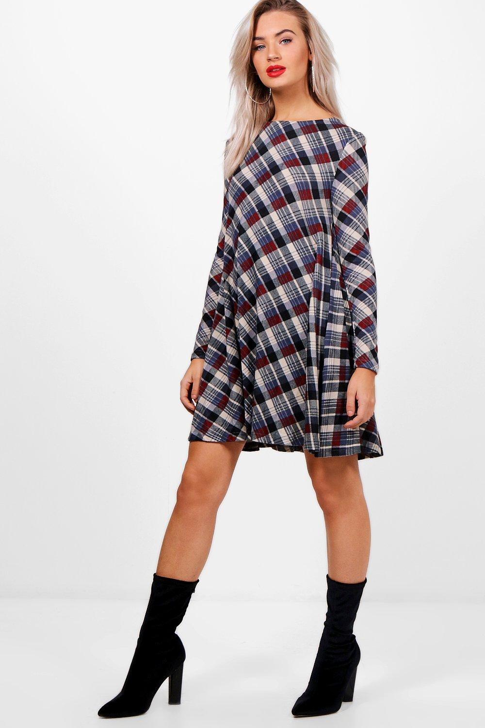 boohoo knitted swing dress