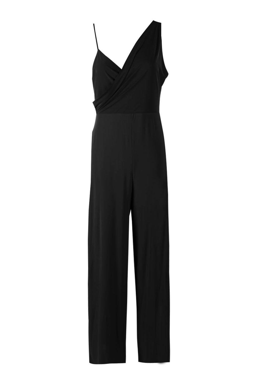 black slinky jumpsuit