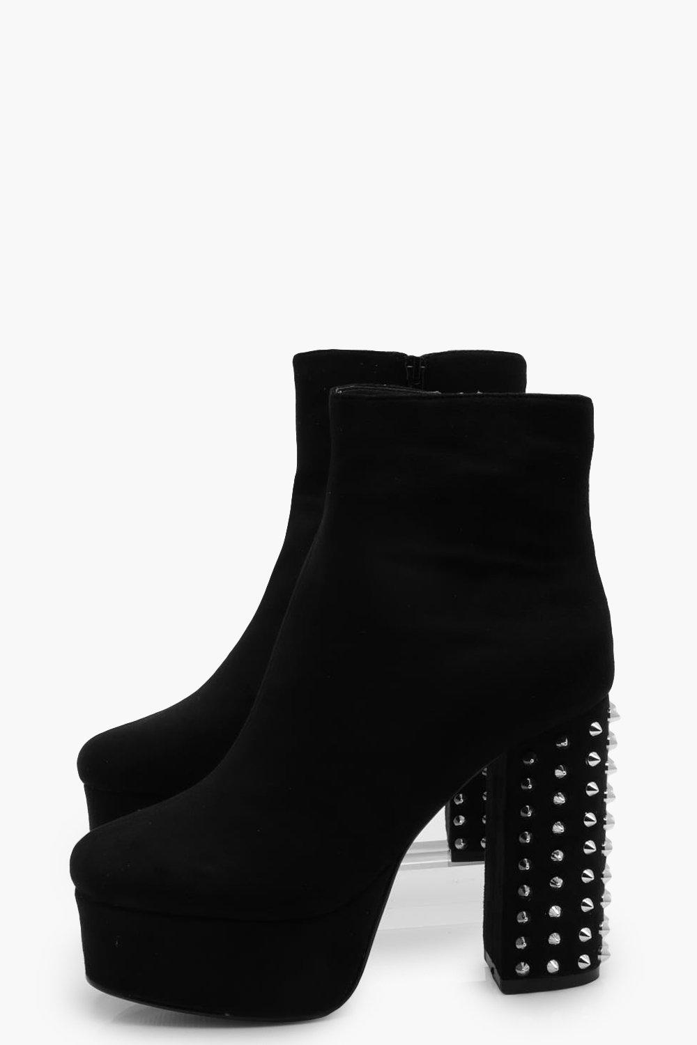 Studded best sale heel booties