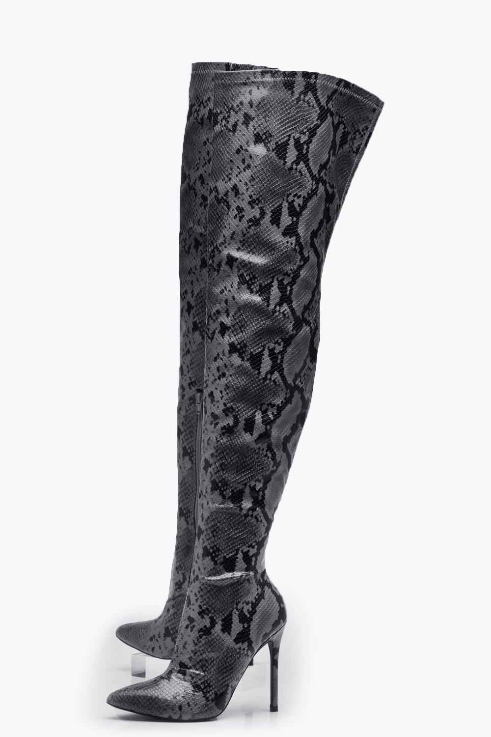 Snake over store the knee boots