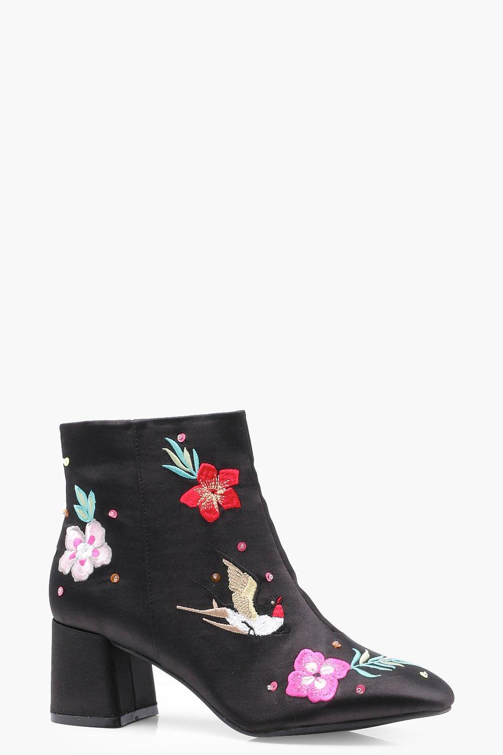 embroidered ankle boots uk