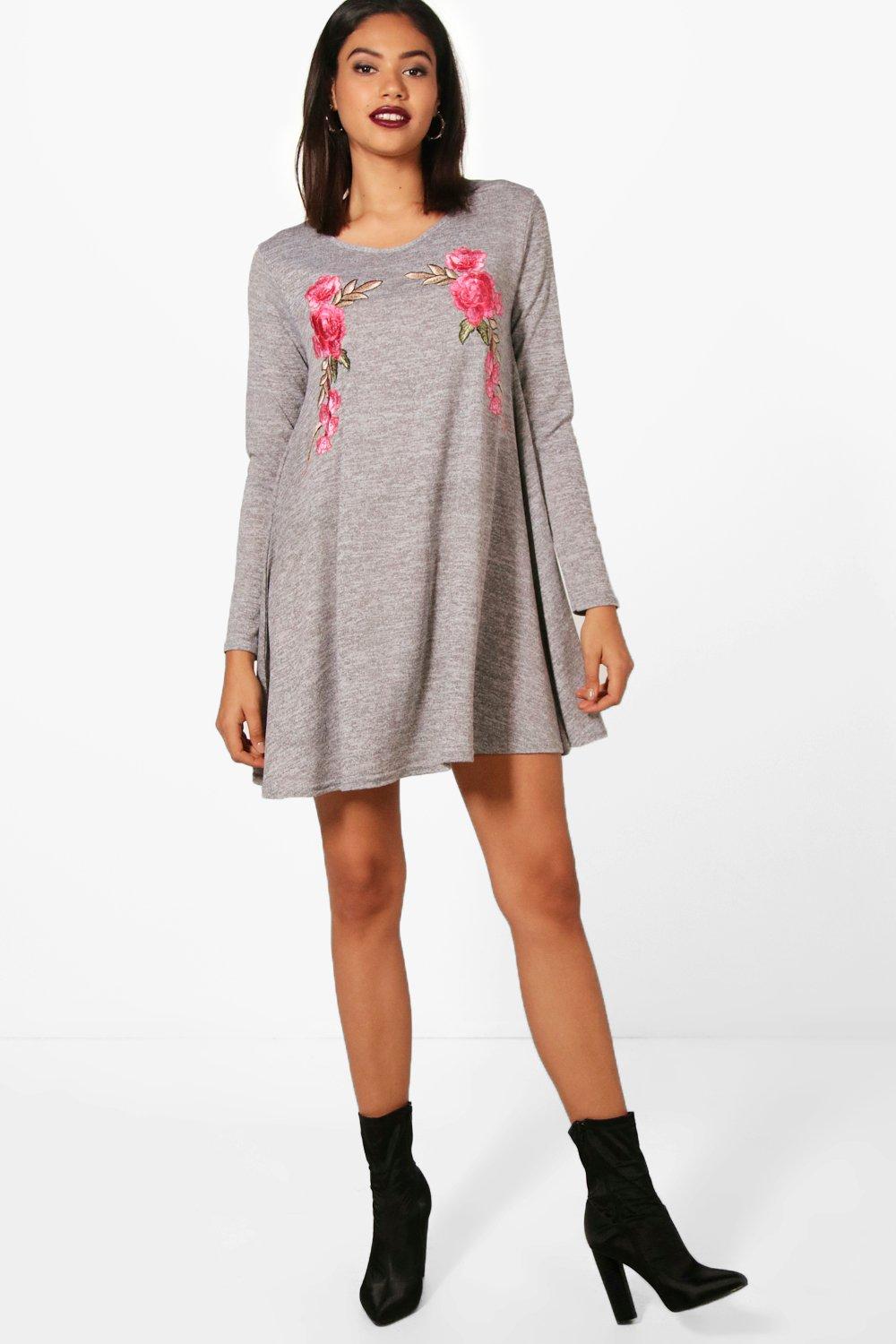 boohoo knitted swing dress