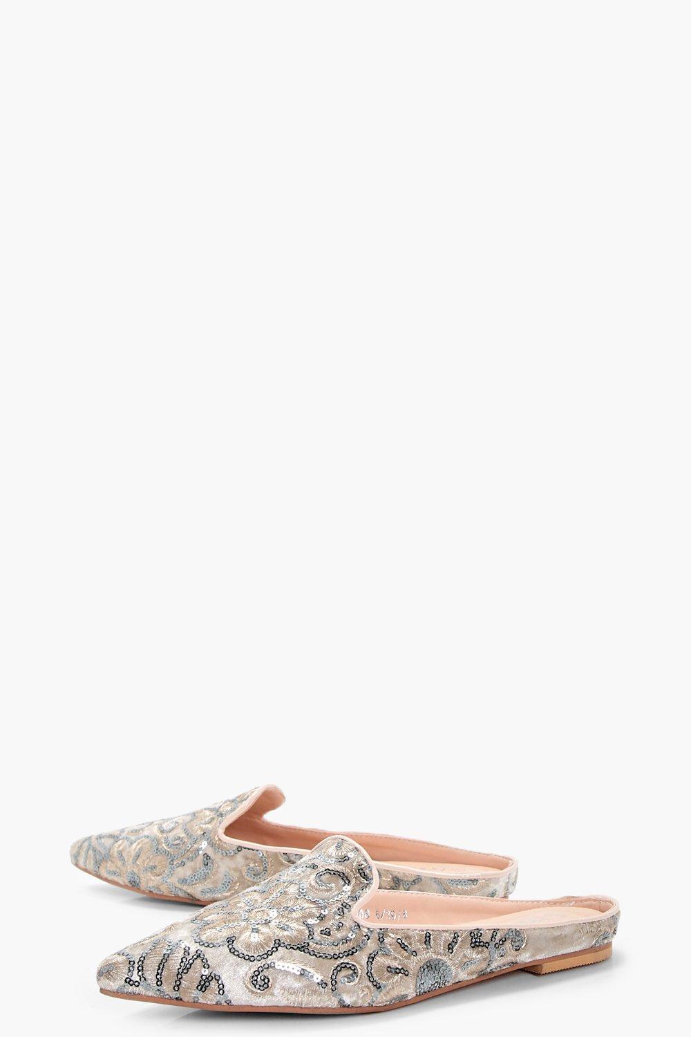 sequin mules