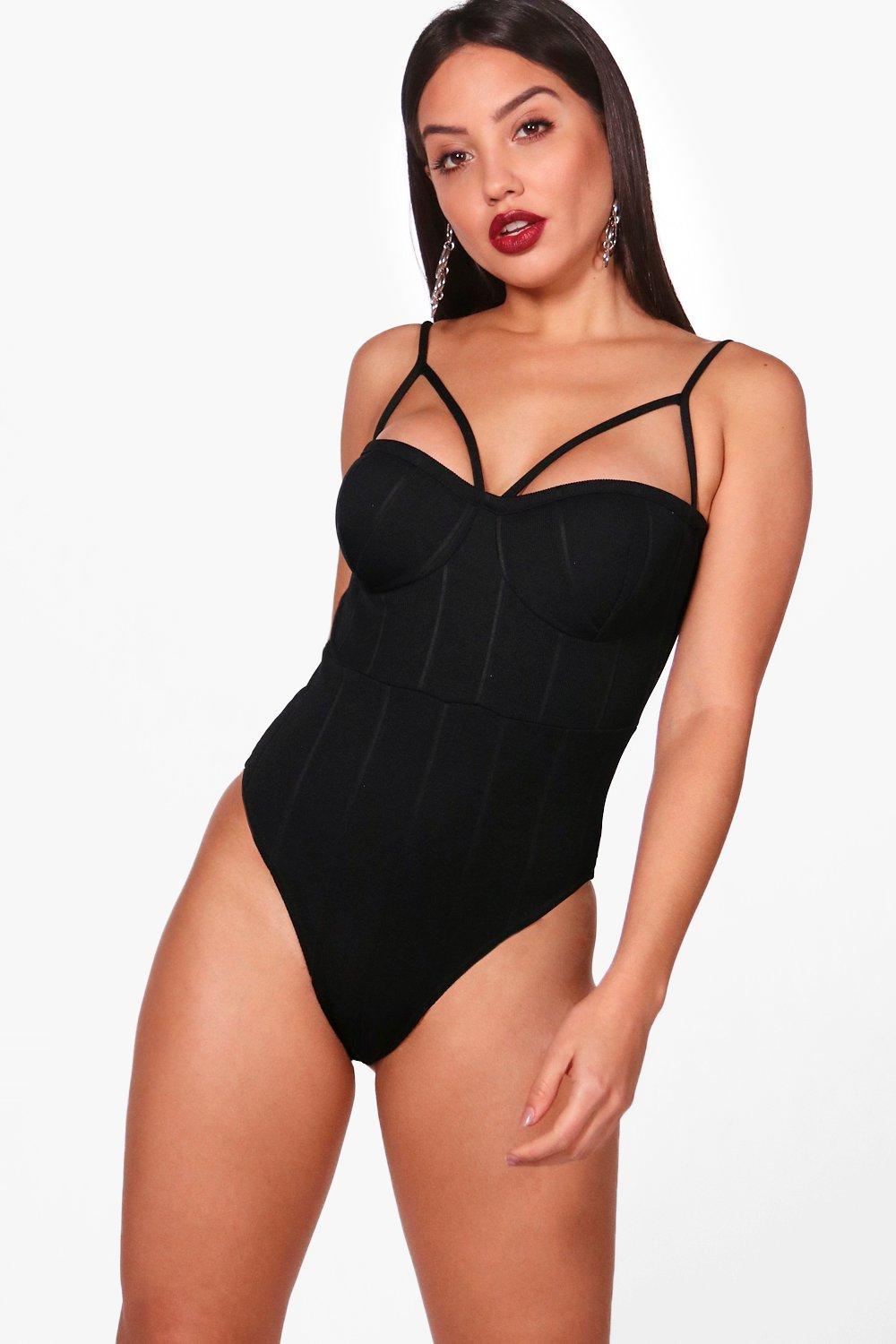 Strappy bodysuit deals