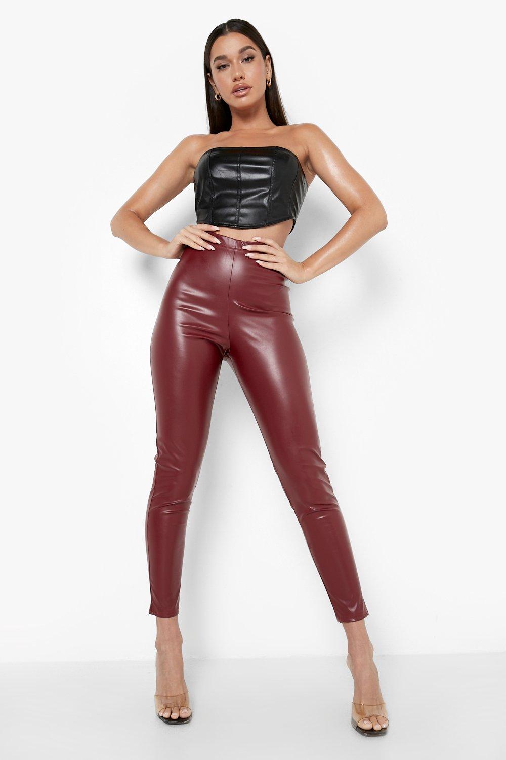 Pvc high waisted leggings hotsell