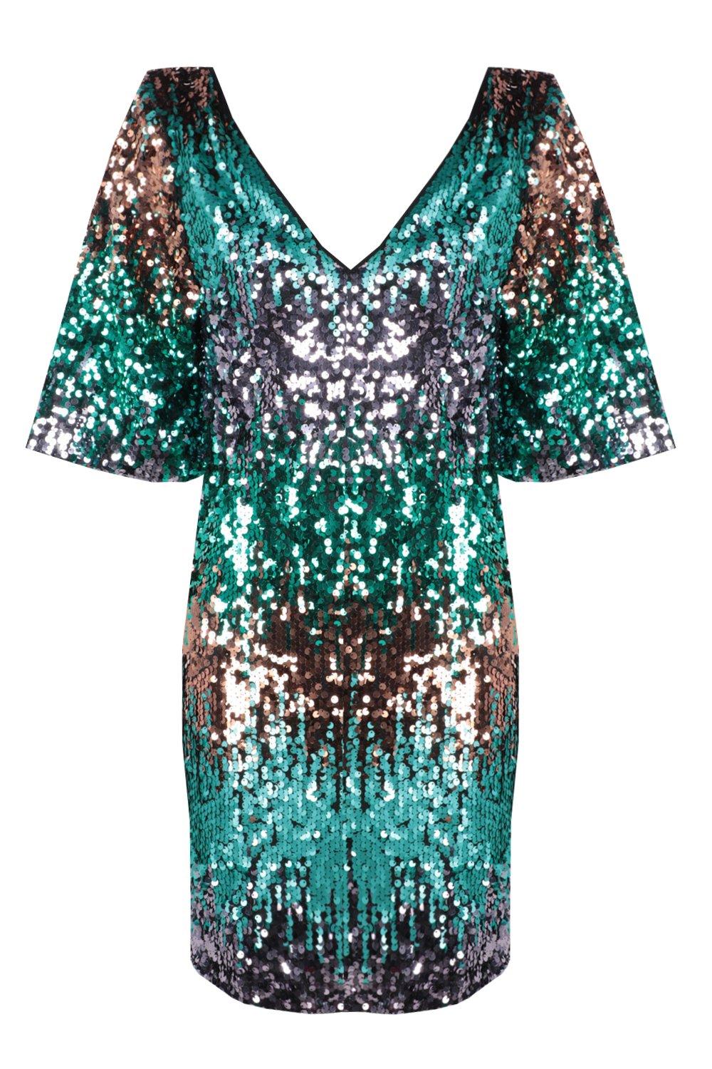 boohoo sequin kimono