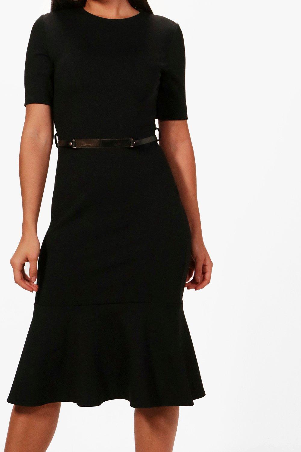 Flute hem midi dress outlet